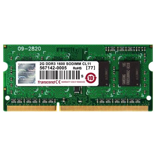 Módulo de memoria Transcend de 2 GB DDR3 (1600 MHz, PC3-12800, CL11, 1,5 V, sin tampón, no ECC)