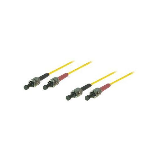 Cable óptico Exertis Connect de modo único ST (M) a ST (M), 3 m, dúplex, OS2, amarillo