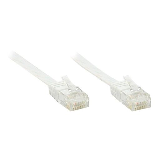 Cable plano ALCASA Elektronik CAT 6, 1 m, Blanco