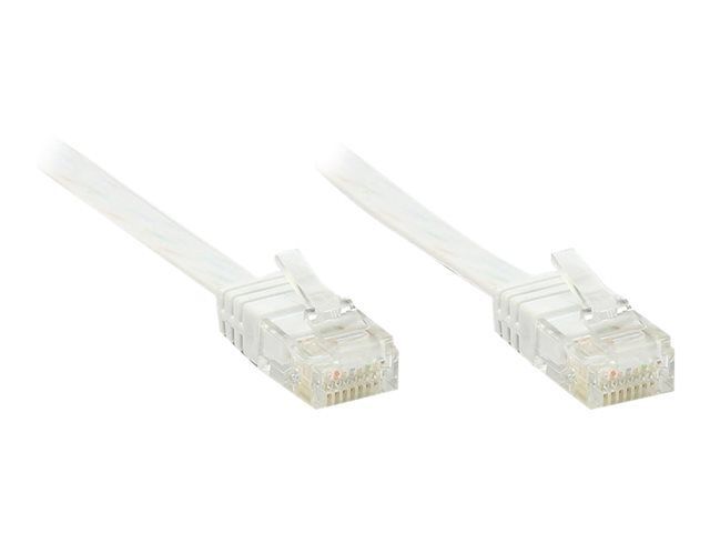 ALCASA Elektronik CAT 6 Flat Cable, 1m, White