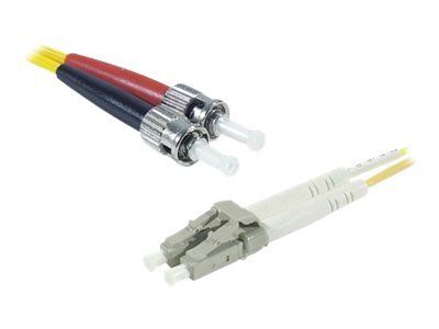 Exertis Connect LC-ST Fiber Optic Cable, 2m, Duplex, OS2 Yellow