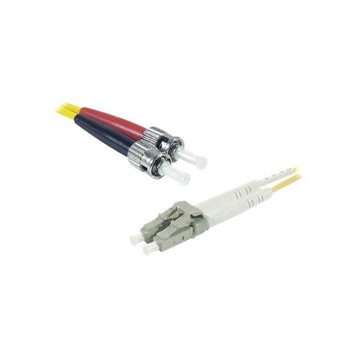 Câble optique Exertis Connect LC-ST, 2 m, duplex, OS2 jaune