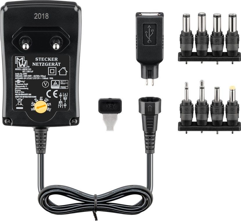 Goobay 18W Universal Power Adapter & Pure Sine Wave Inverter
