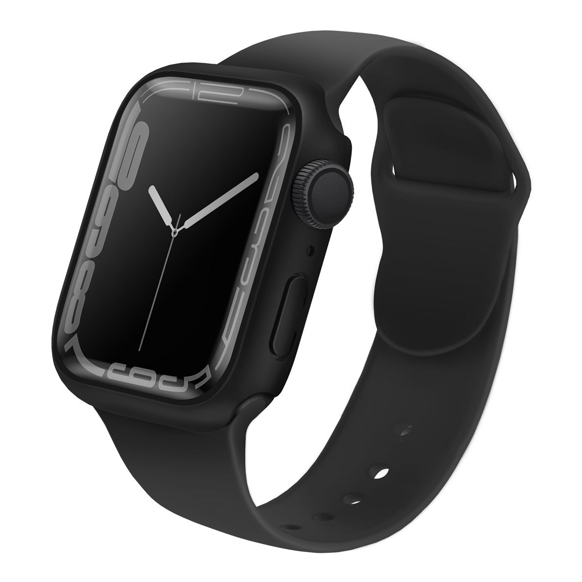 Uniq Legion Watch Case with Tempered Glass Screen Protector 7-9 45mm Midnight Black