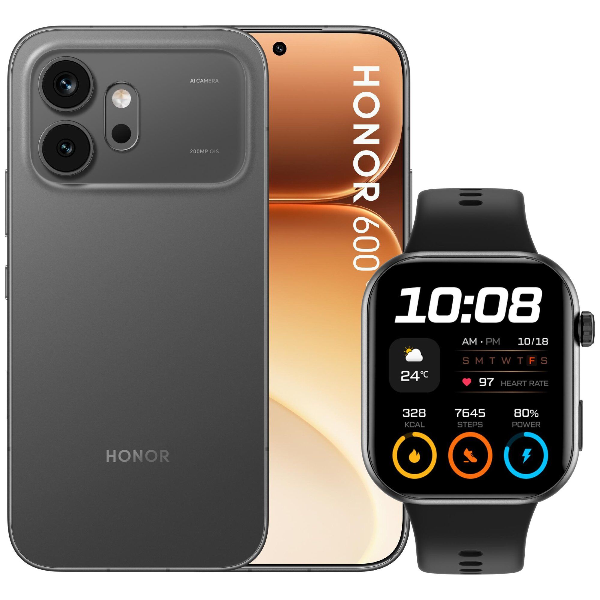 Honor HOR6005G8512+W Smartphone - 6.57" Double SIM, Android 16.0, 5G, USB Type-C, 8GB RAM, 512GB Storage, 6400mAh Battery, Black