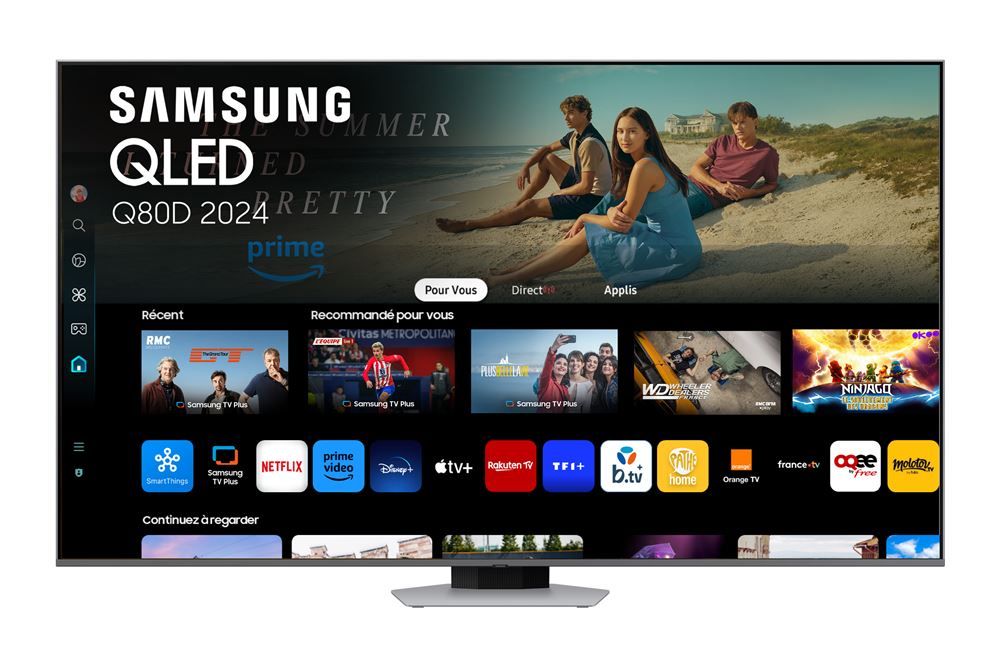 Samsung TQ85Q80D 216 cm 4K Smart QLED TV 2024 Silver Eclipse