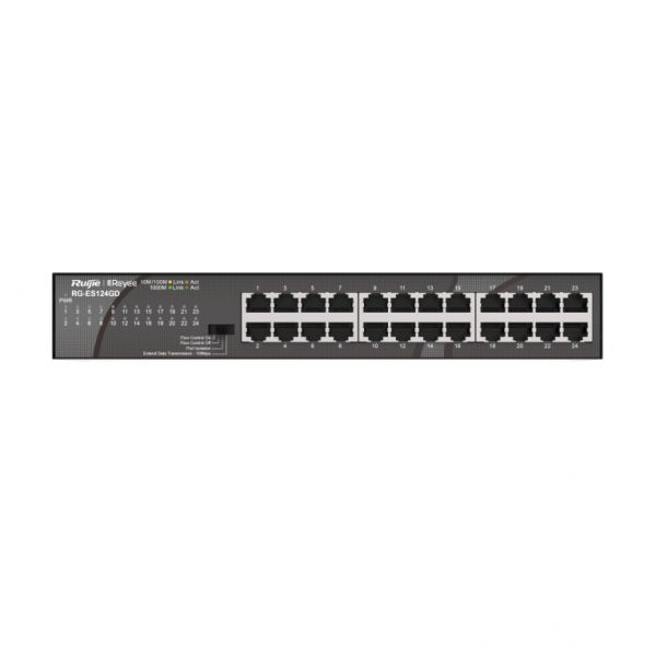 Commutador Ruijie REYEE RG-ES124GD, conmutador de escritorio de 5 puertos 10/100 Mbps