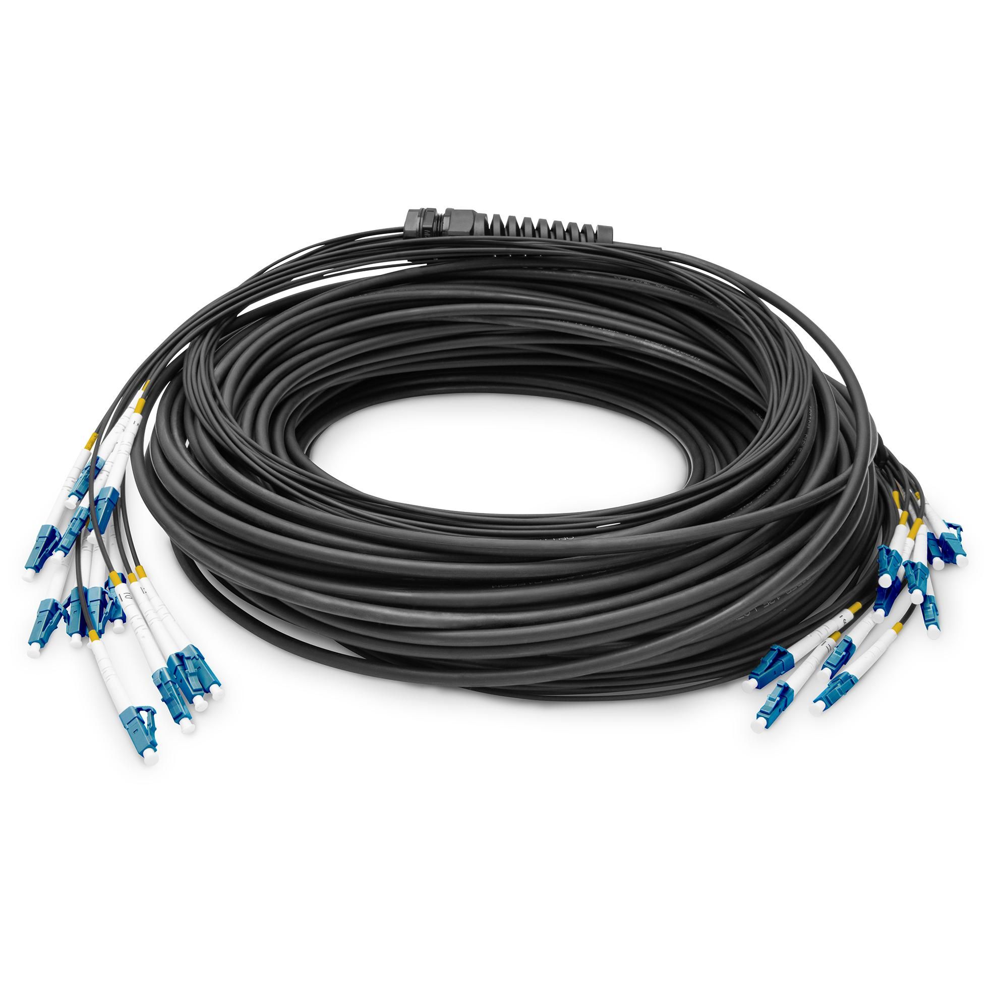 Digitus Universal Pre-Assembled Fiber Optic Breakout Cable, Multimode OS2, 12 Fibers, LC/UPC - LC/UPC