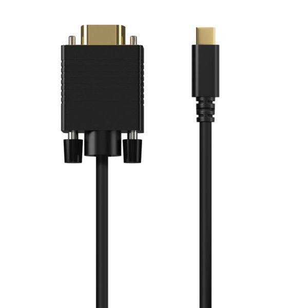 AISENS USB-C to VGA Adapter Cable, 0.8m Black