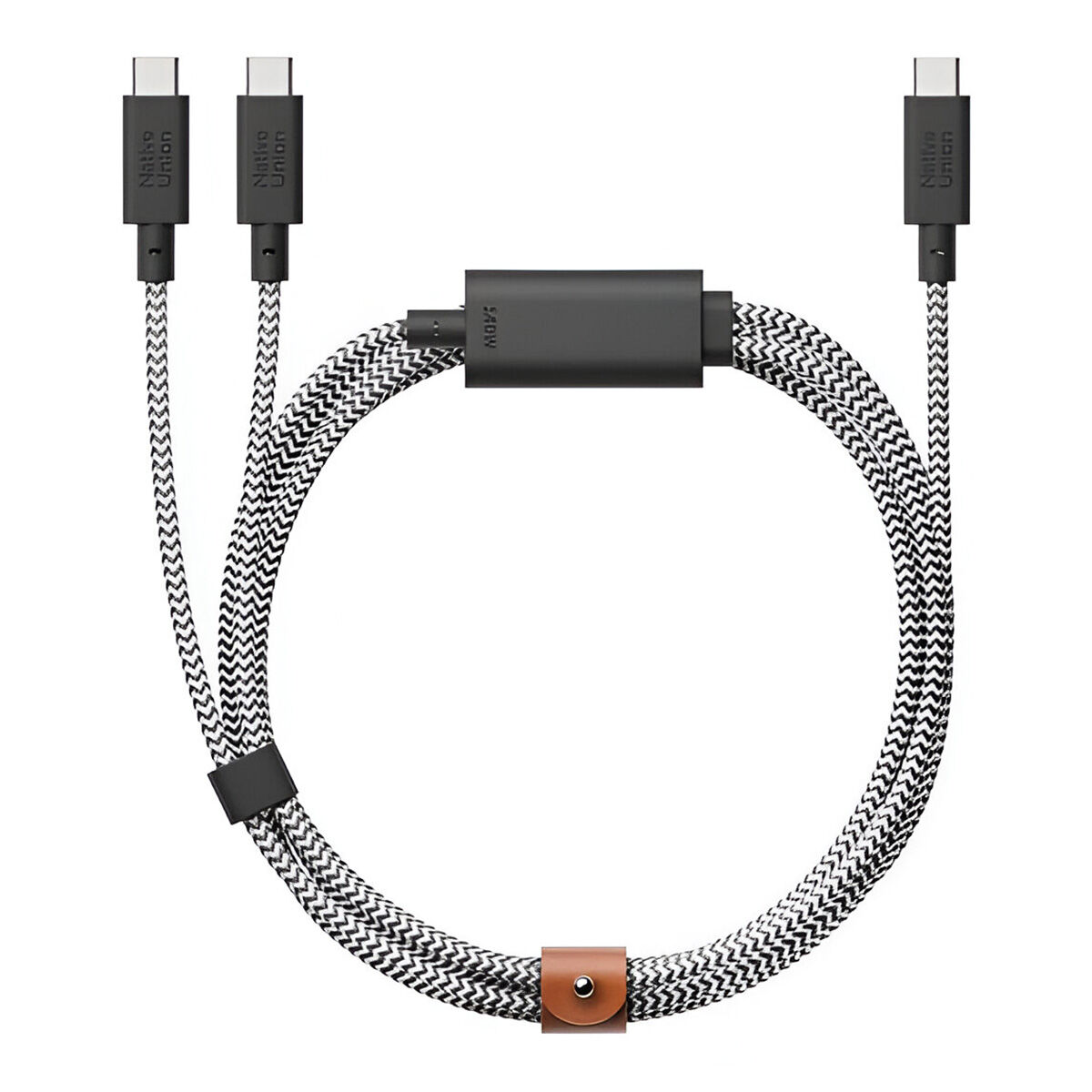 Cable Native Union Cinturón USB-C 2 en 1, 2 m, carga de 140 W, transferencia de datos de 480 Mbps