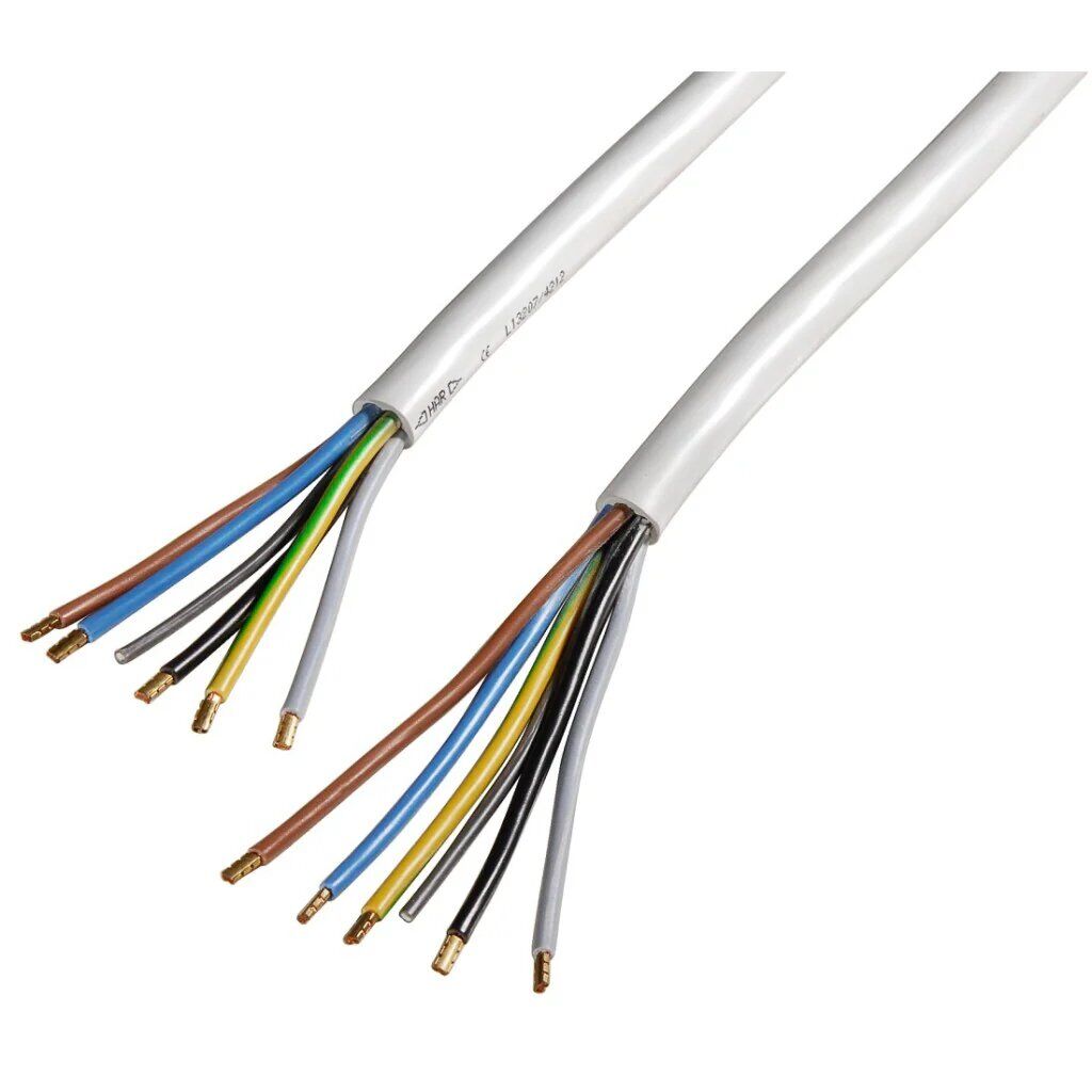 Xavax Electrical Cooktop Cable, 250 cm, White