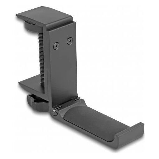 Soporte para auriculares ajustable Delock (Negro, Aluminio) - Modelo 18449