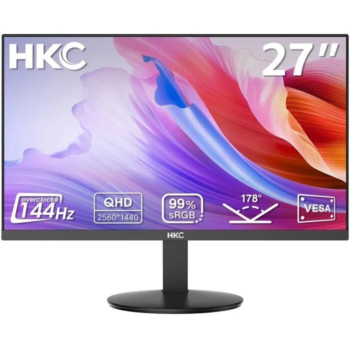 Monitor de juego HKC V2718QS de 27 pulgadas QHD IPS 144 Hz