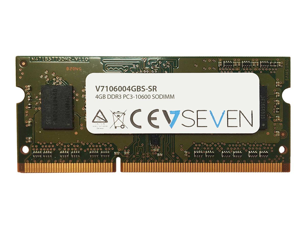 V7 4GB DDR3 SO-DIMM 204-Pin 1333MHz (PC3-10600) CL9 Unbuffered Non-ECC Memory Module