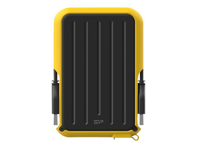 Silicon Power Armor A66 - 4TB External Hard Drive - USB 3.2 Gen 1 - Black/Yellow