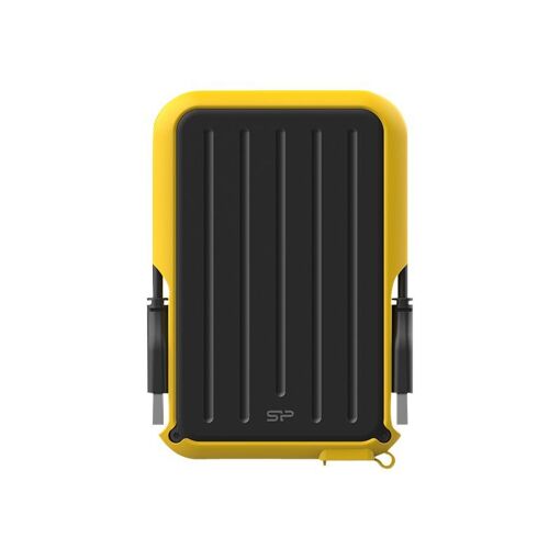 Silicon Power Armor A66 - 4TB External Hard Drive - USB 3.2 Gen 1 - Black/Yellow