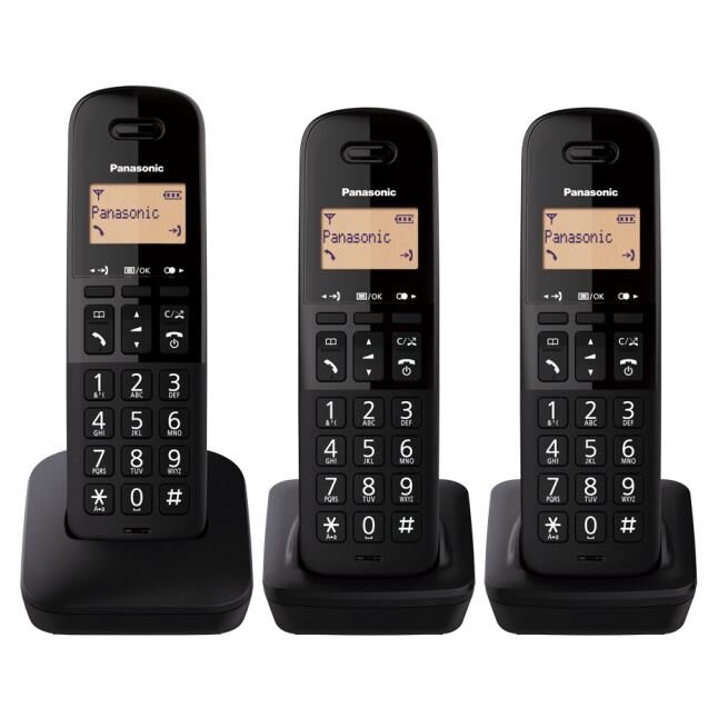 Panasonic DECT Phone with Caller ID, Black