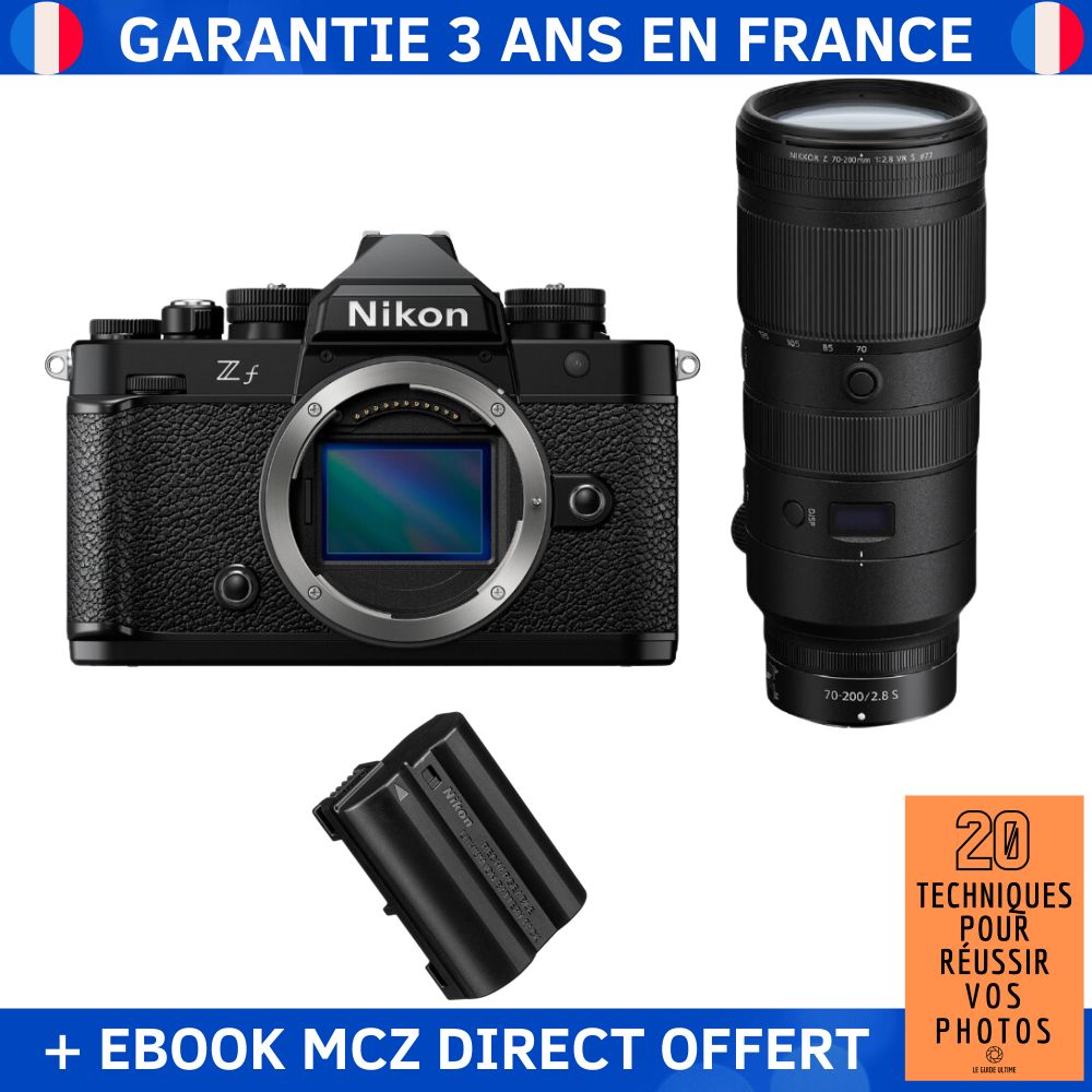 Nikon Zf + 70-200mm f/2.8 VR S Kit with 1 EN-EL15C and Ebook - Hybrid Camera