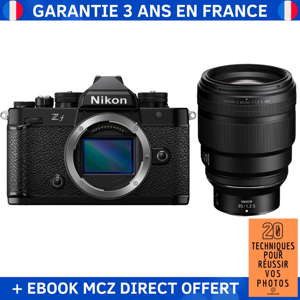 Nikon Zf + 85mm f/1.2 S + Ebook '20 Techniques for Success in Photography' - Hybrid Camera