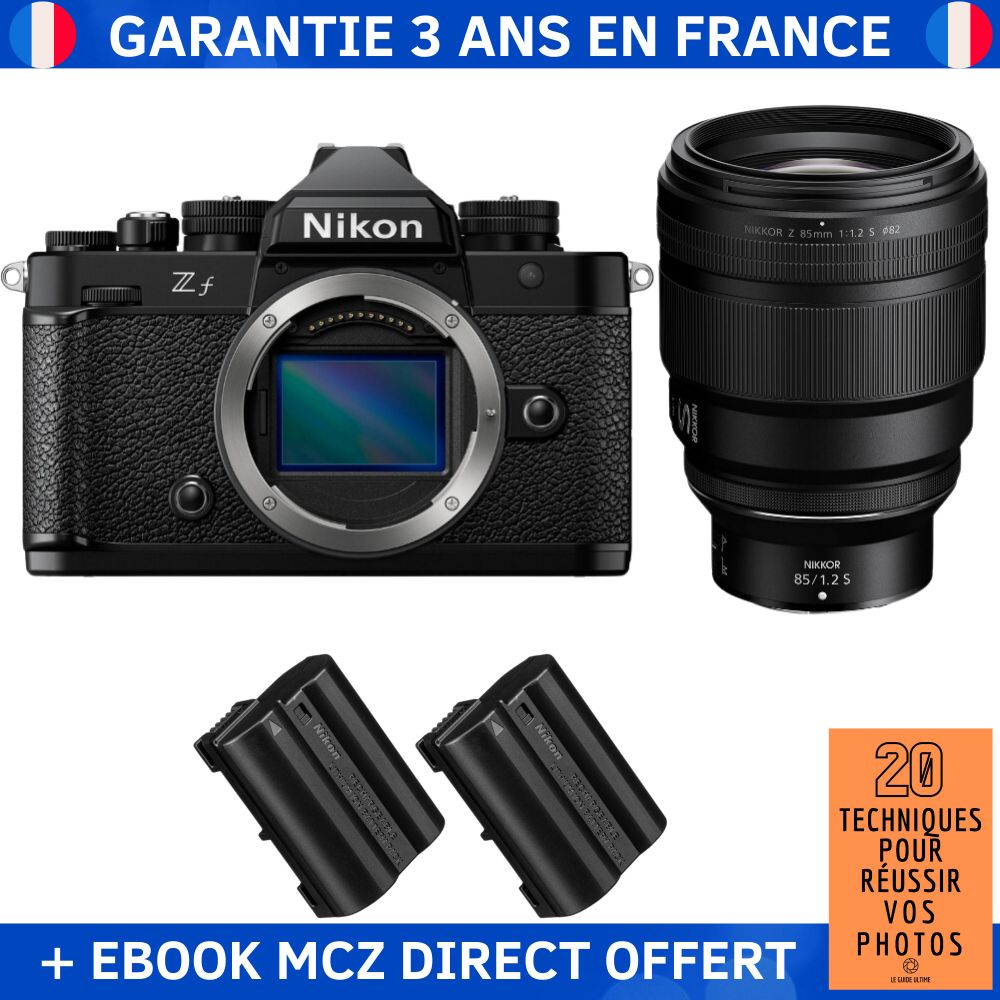 Nikon Zfc + 85mm f/1.2 S Lens + 2 EN-EL15C Batteries + '20 Techniques pour Réussir vos Photos' Ebook - Hybrid Camera