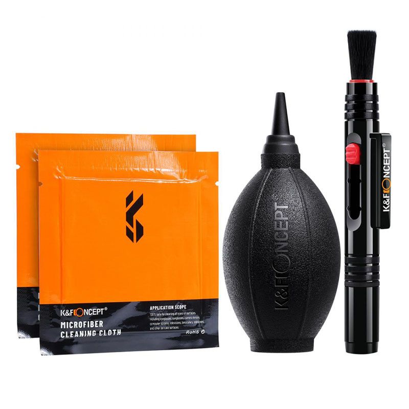 K&F Concept 3-in-1 Cleaning Kit (Air Blower + Cleaning Pen + Microfibre Cloth)