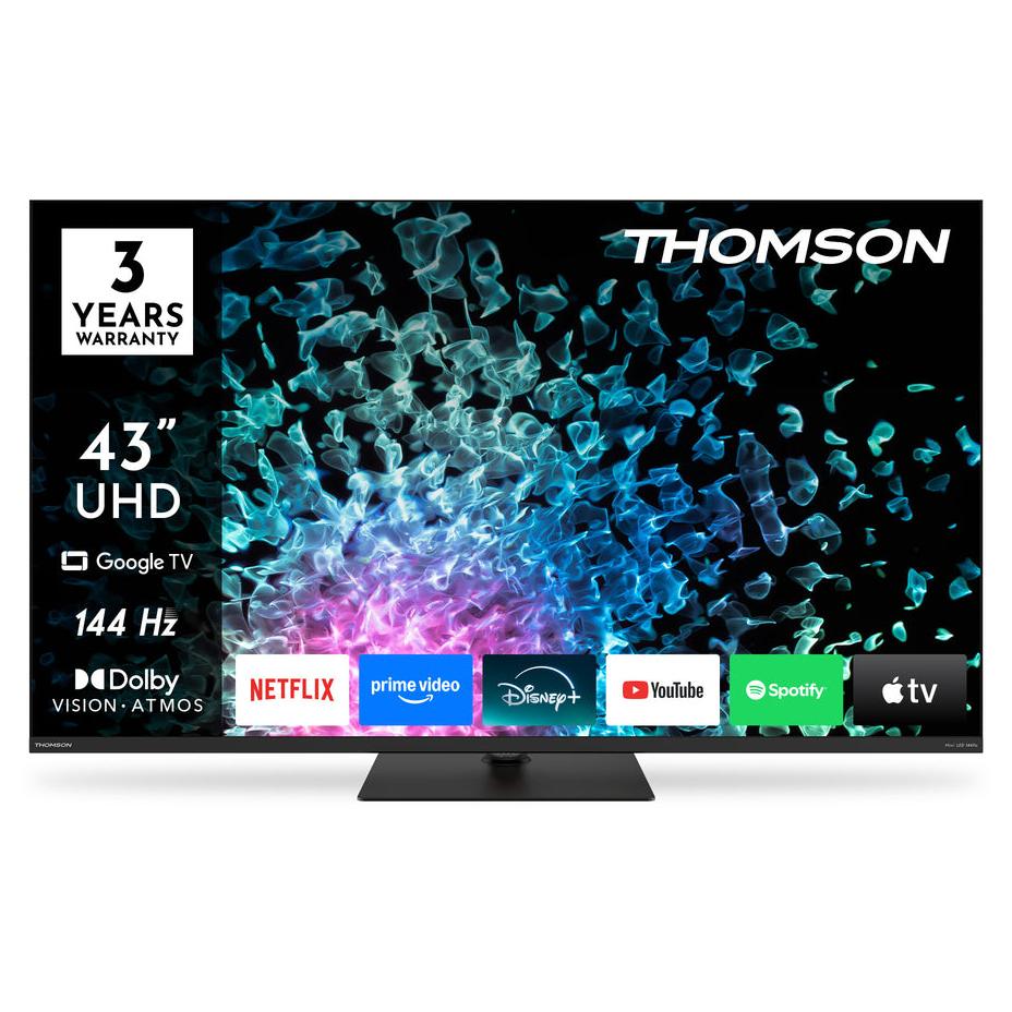 Thomson 43-Inch 4K Ultra HD Smart TV, WiFi, Black