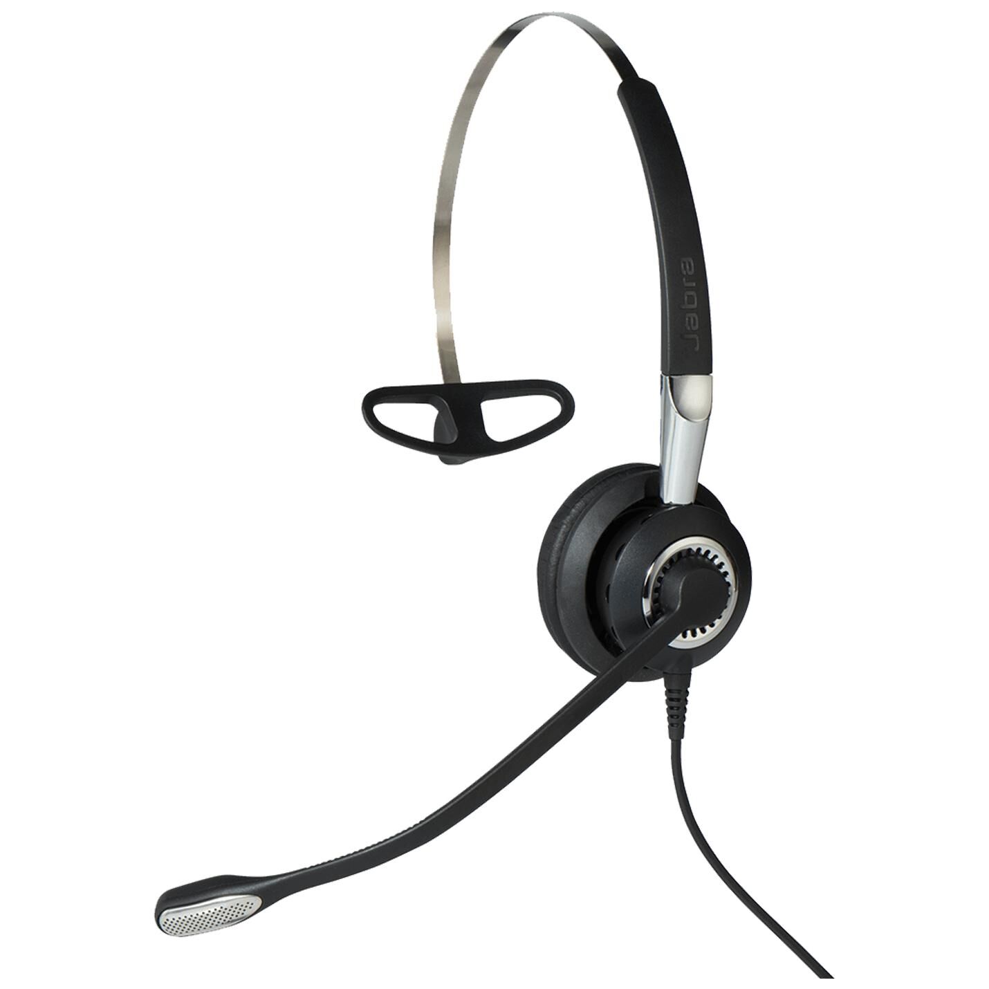 Jabra BIZ 2400 II Headset with Wire Band, Earhooks, Office/Call Center Headrest