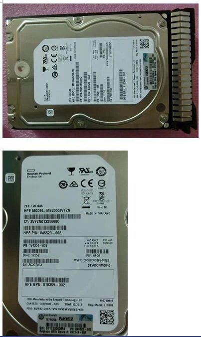 HP Enterprise HPE Dual Port Hard Drive - 2TB - 7200 RPM - SAS 12Gb/s - 3.5" LFF (8.9cm) - Hot-Swap with HPE Smart Carrier