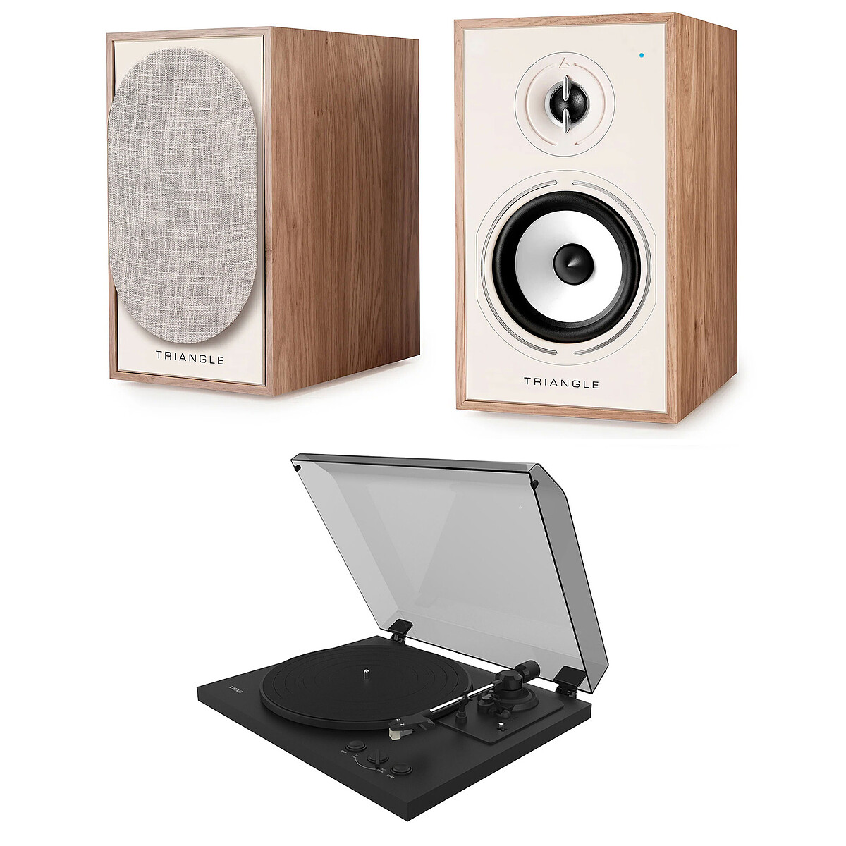 Teac Borea BR02 Connect Speakers, Light Oak + TN-175 Black