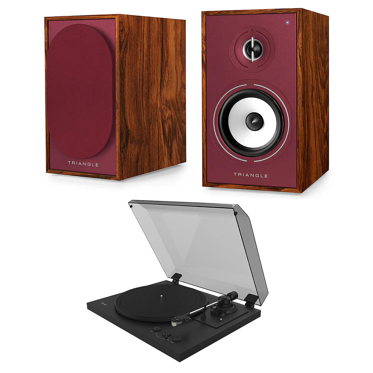 Teac Borea BR03 Connect Speaker System, Bordeaux and Black