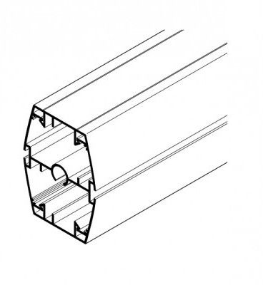 Rehau Vertica Column 80x115, 1 Partition, Aluminium, 2.70m