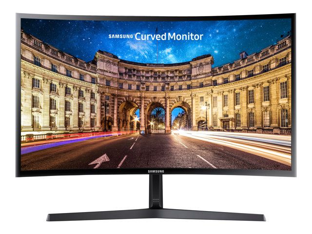 Samsung C24F396FHU - CF396 Series Curved LCD Monitor - 24" Full HD (1080p) at 60Hz - VA Panel - 250 cd/m² - 3000:1 - 4ms Response Time - HDMI, VGA - Jet Black