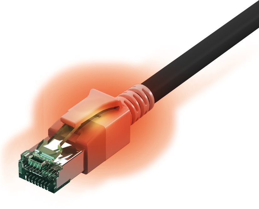 Sacon Cat6a Network Cable, 2m, Black (S/FTP)