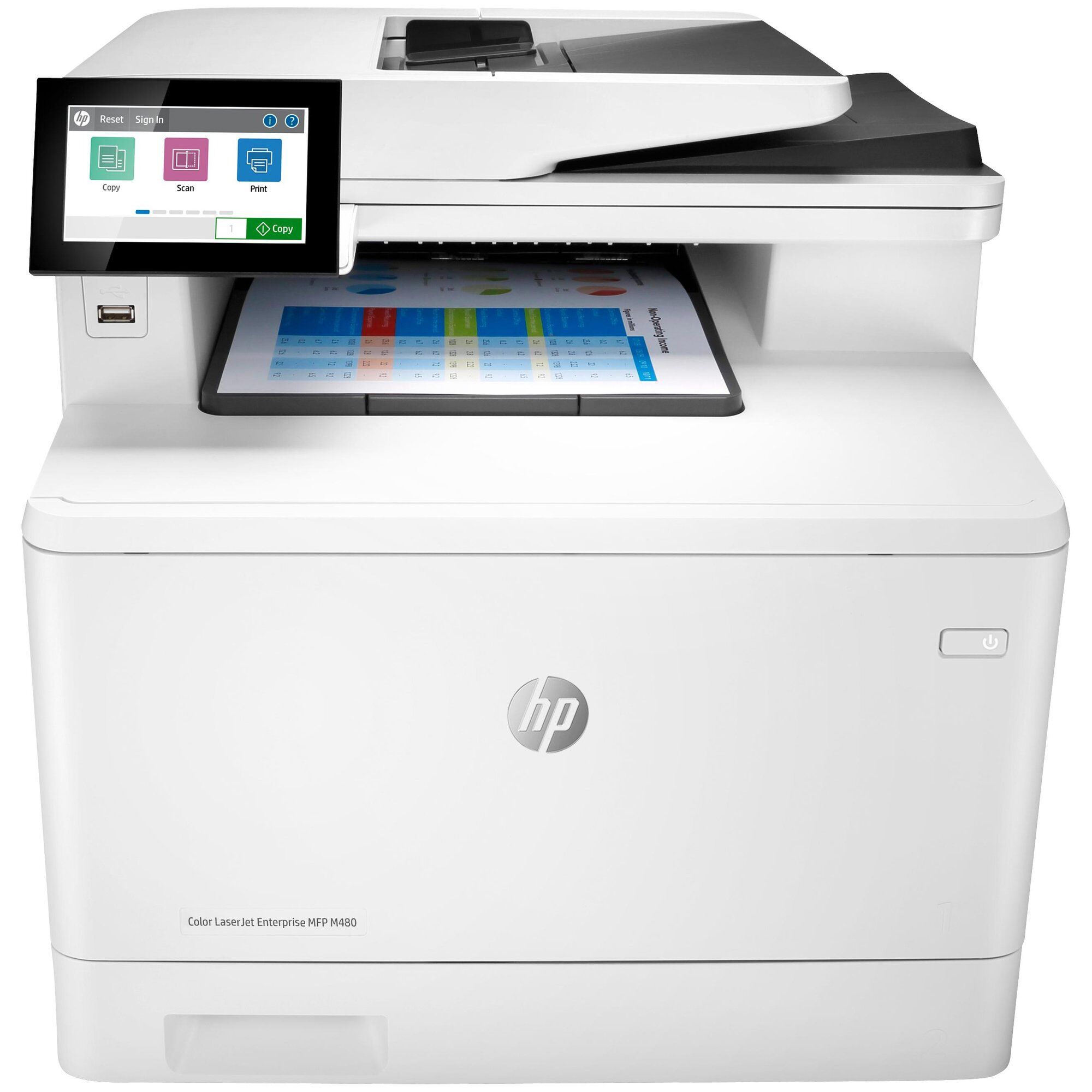 HP Color LaserJet Enterprise M480f Multifunction Printer, Ethernet Only; Copier, Scanner