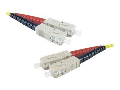 Exertis Connect SC (M) to SC (M) Fiber Optic Cable, 1m, Duplex, 9/125µm, OS2, Yellow
