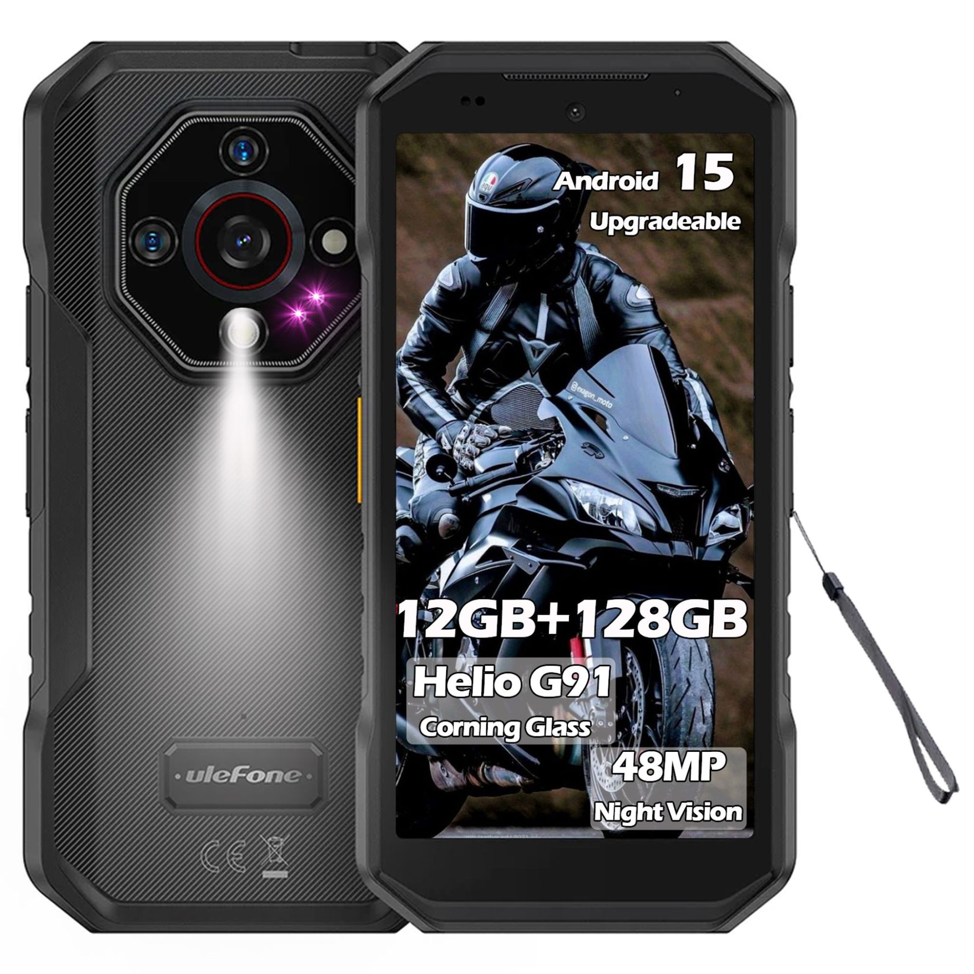 Ulefone Armor X32 5.65" FHD+ Smartphone, Waterproof & Scratch-Resistant, 128GB/2TB Storage, 48MP Camera, Android 15, Dual SIM, NFC