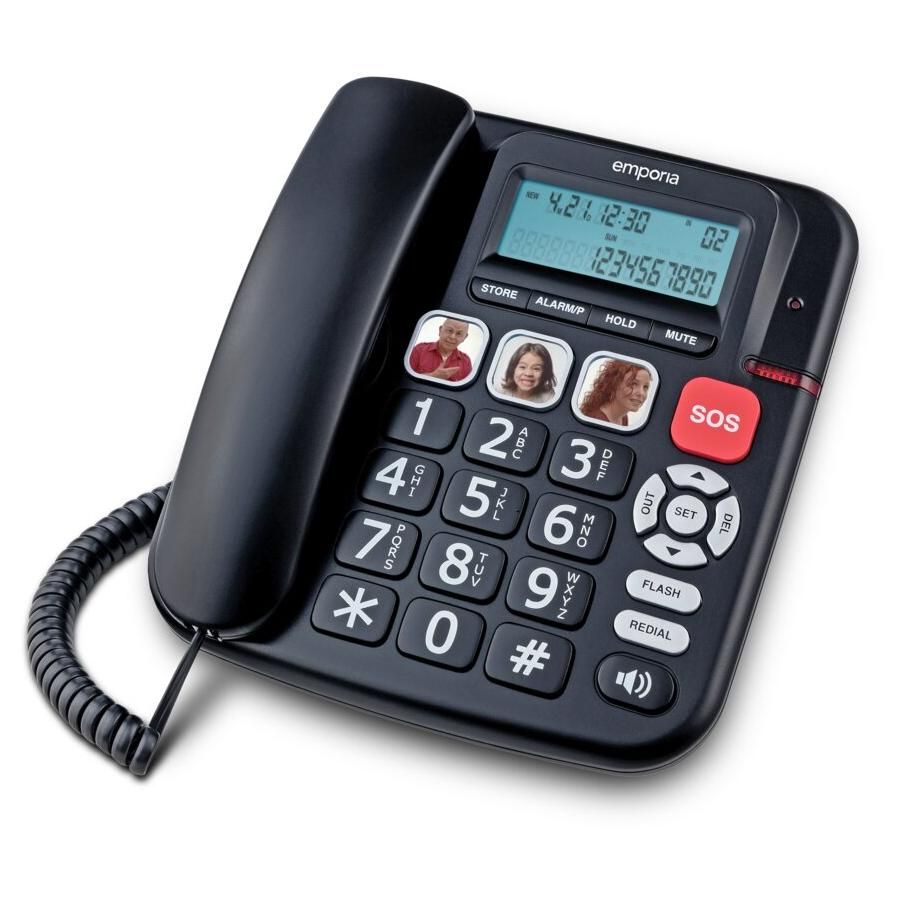 Emporia KFT20 Analogue Telephone - Caller ID, Black