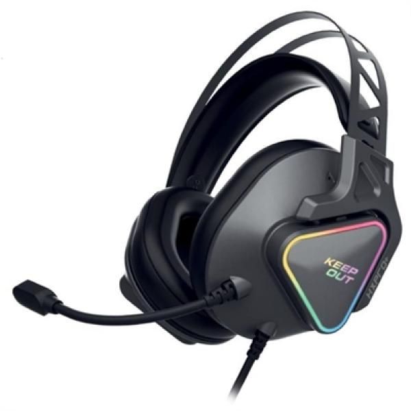 Approx KeepOut HXPRO+ Wired Gaming Headset with USB Type-A, Black