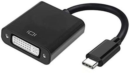 AISENS USB-C to DVI-I Adapter, 24+5/h, Black, 15cm
