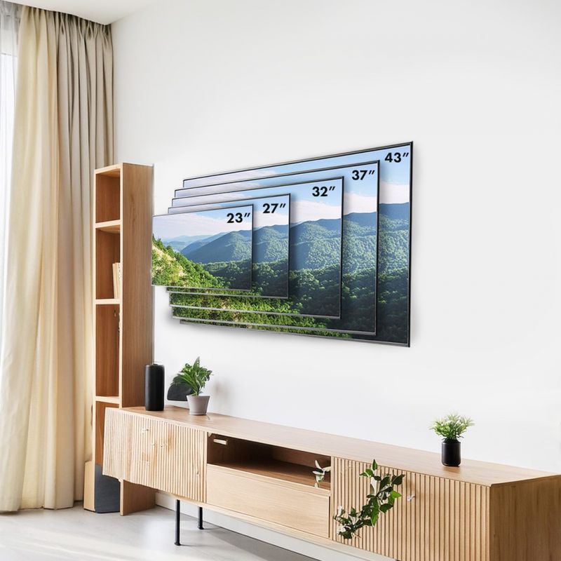 Maclean TV Wall Mount, VESA 200x200, Black (23-43inch, 30kg)