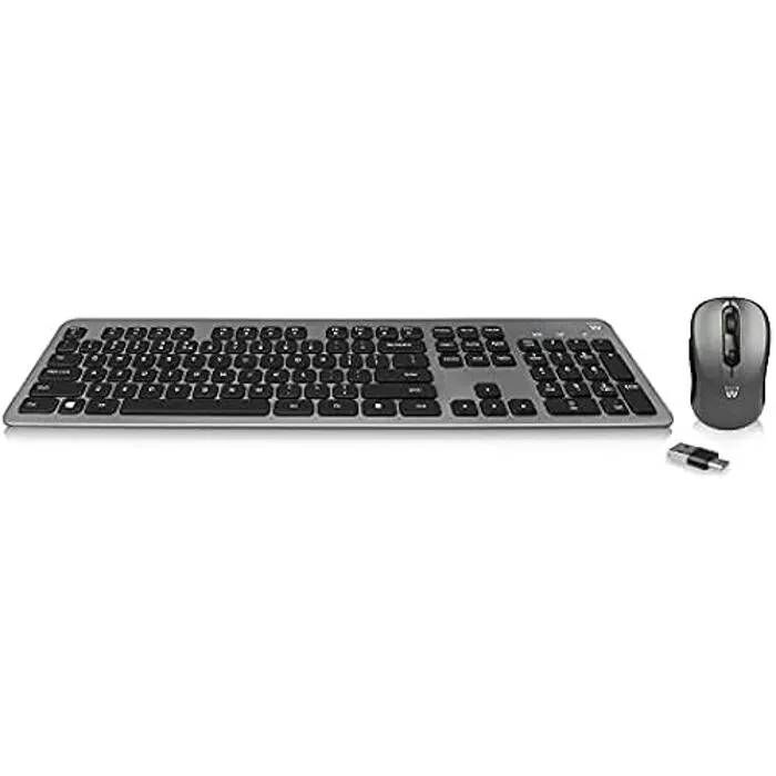 Ewent Wireless Keyboard and Mouse - Full Keyboard - 13 Multimedia Keys - Silent - 1600 DPI