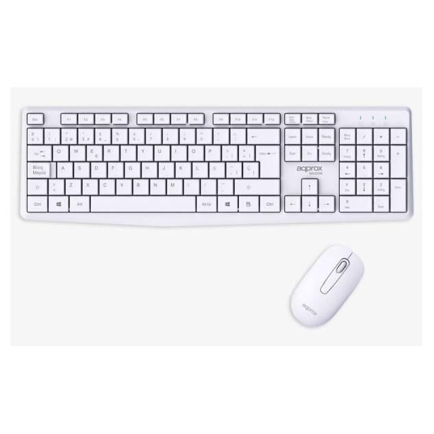 Conjunto de teclado y ratón inalámbricos Approx APPMX420W para casa y oficina