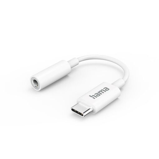Adaptateur Hama USB-C vers jack femelle 3,5 mm - Blanc