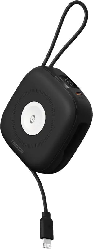 Batería portátil Veger W1205 10.000 mAh carga inalámbrica Negra