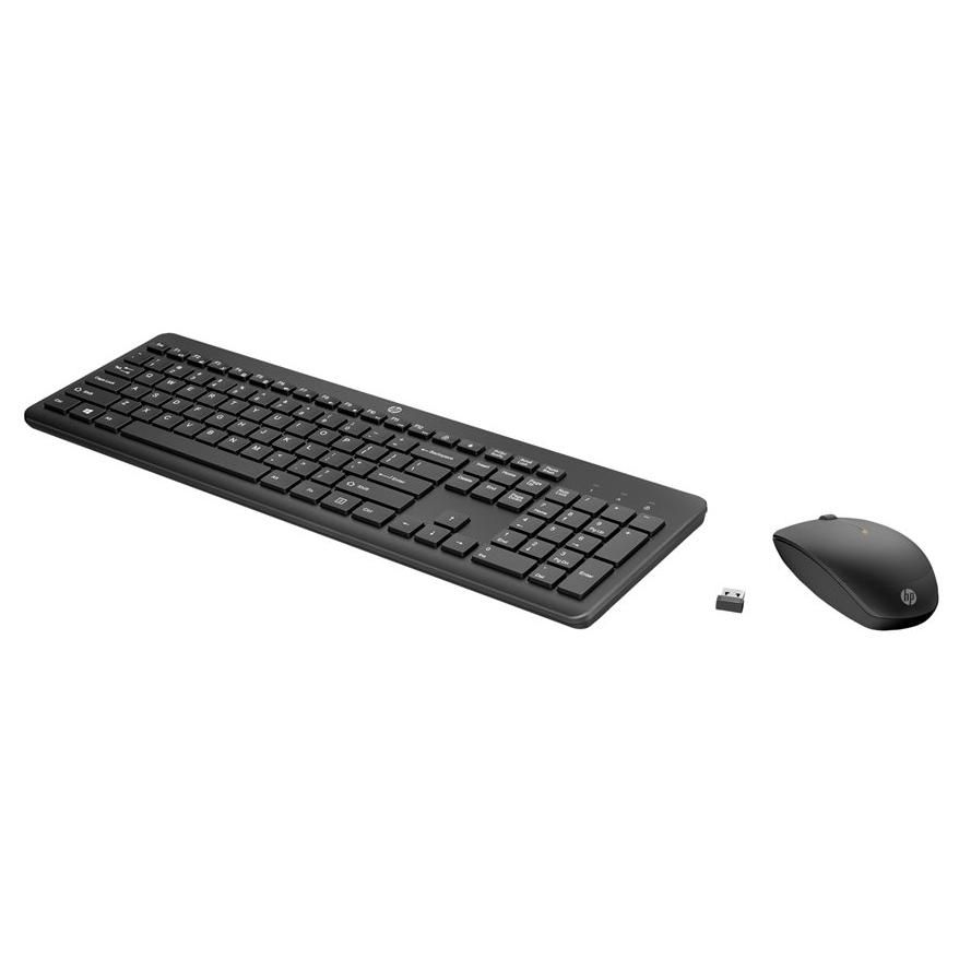 HP 235 - Ensemble clavier et souris - full size - sans fil - 2.4 GHz - noir - Smart Buy