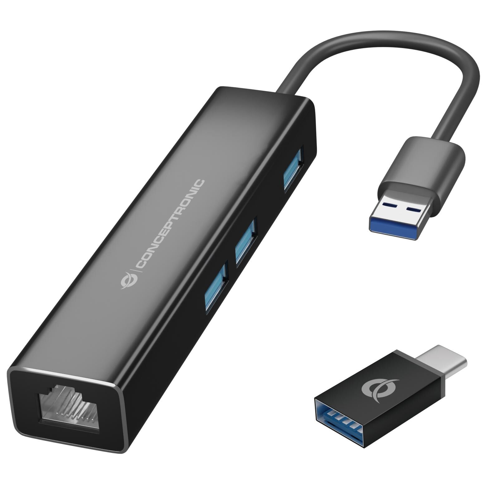 Conceptronic DONN07BA USB 3.2 Gen 1 (3.1 Gen 1) Type-A Black