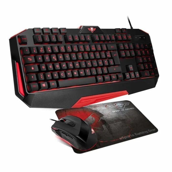 Kit de teclado y ratón para juegos Spirit Of Gamer Pro-K3 - Rojo