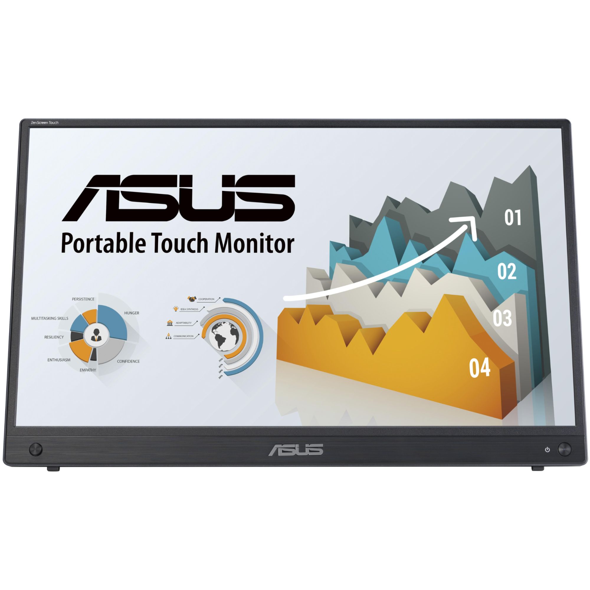 Monitor táctil ASUS ZenScreen MB16AHT de 39,6 cm (15,6 pulgadas), Full HD, Negro