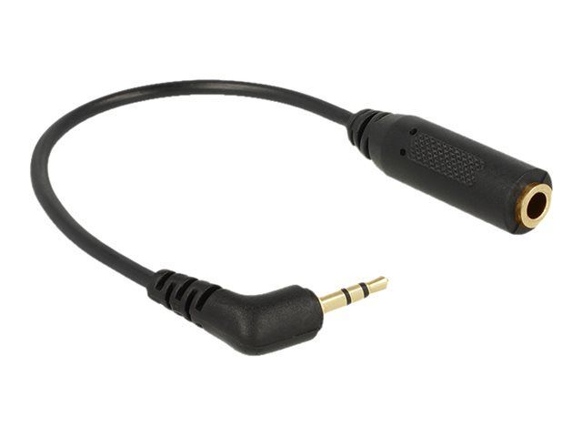 Delock Audio Adapter - Mini Jack 4-Pole Female to Stereo Micro Male Inclined - Black
