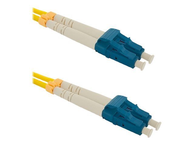 Qoltec LC/UPC (M) Single-Mode Fiber Optical Cable, 3m, Duplex, 9/125 µm, G.652D, Halogen-Free, Yellow